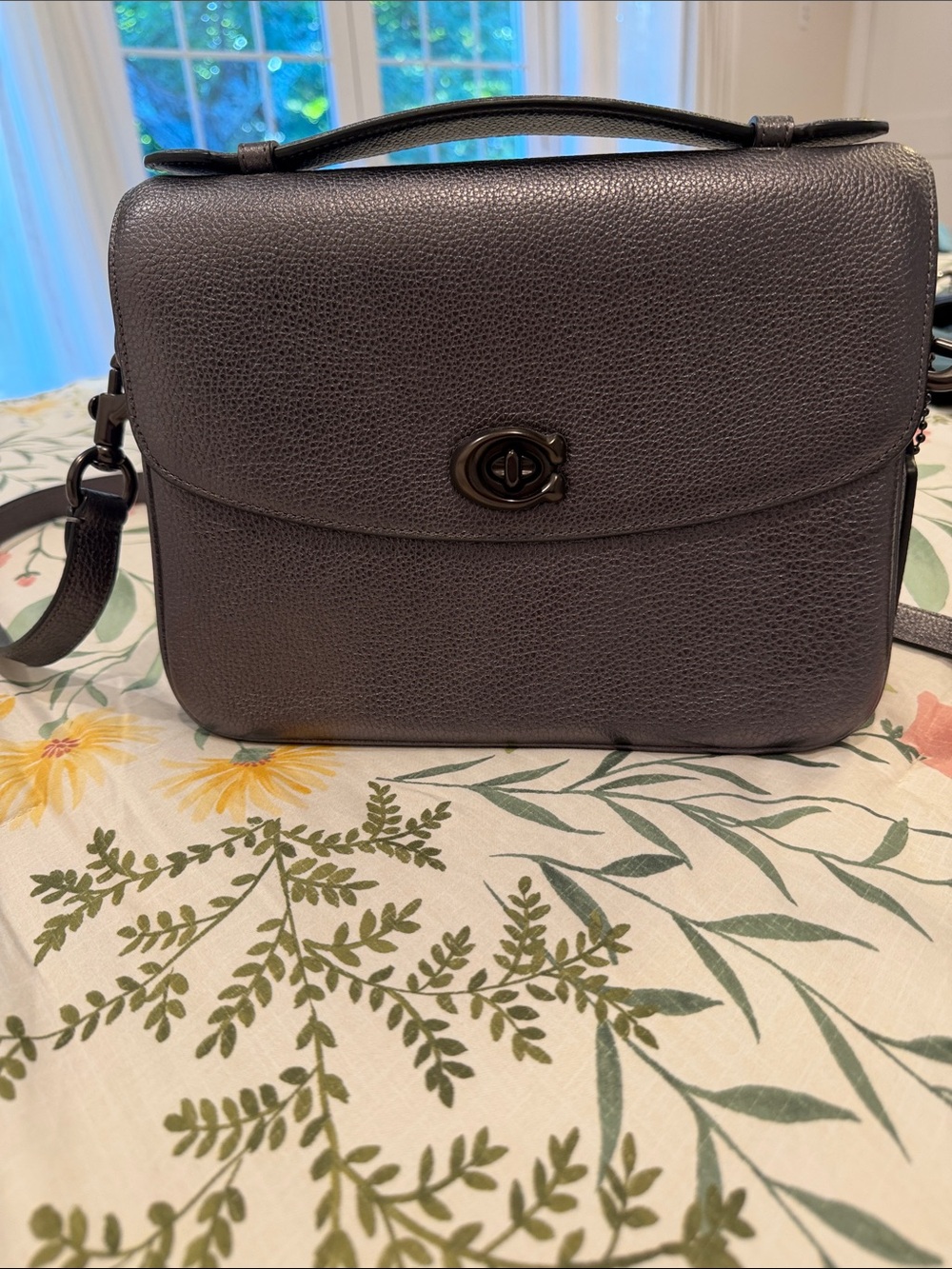 Coach Cassie Grqphite Metallic Bag
